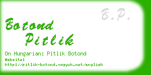 botond pitlik business card